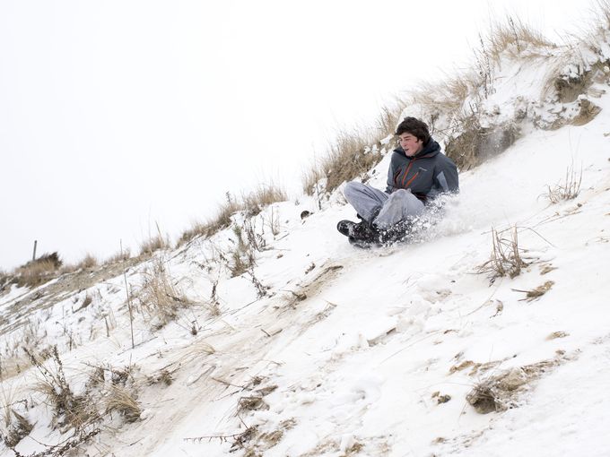 dune sledding, delaware, sussex county, its gonna snow, chsp, fort miles, great dune,