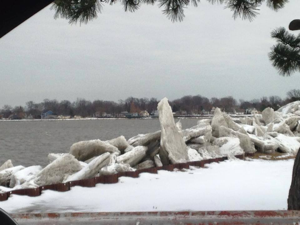 ice wave, dewey beach, march 2015, frozen ocean
