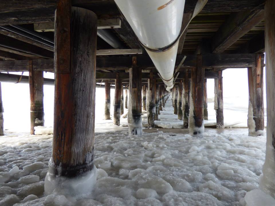 ice wave, dewey beach, march 2015, frozen ocean