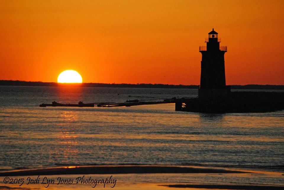 delaware sunsets, cape henlopne, harbor of safe refuge, breakwater light houses, sussex county