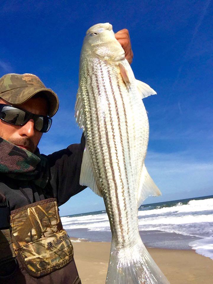 Matt Fetters with a short form the surf at Fenwick Island today on