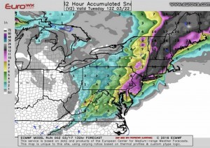 march snow, spring, delaware, sussex county, euro snow map, 