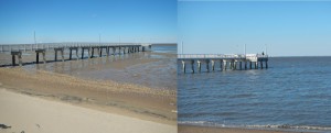 woodland beach fishing pier, delaware bay, river, kent county, route 9, bullpen, 
