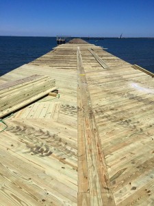 cape henlopen pier construction, delaware, sussex county, harbor of safe refuge