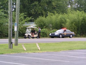 golf carts are illegal on the road, long neck road, delaware, sussex county