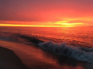 red sky in morning sailor take warning,coin beach, delaware sunrise, sussex county