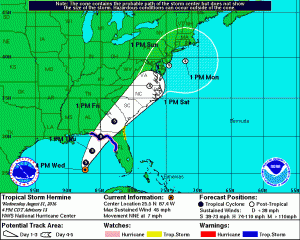 Tropical Storm Hermine's predicted path, delaware, sussex county
