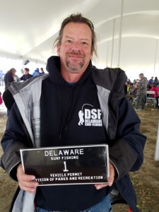 delaware surf fishingtag number 1, rich king, sussex county, delaware,