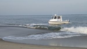 dewey beach, replenishment, sand, survey boat,