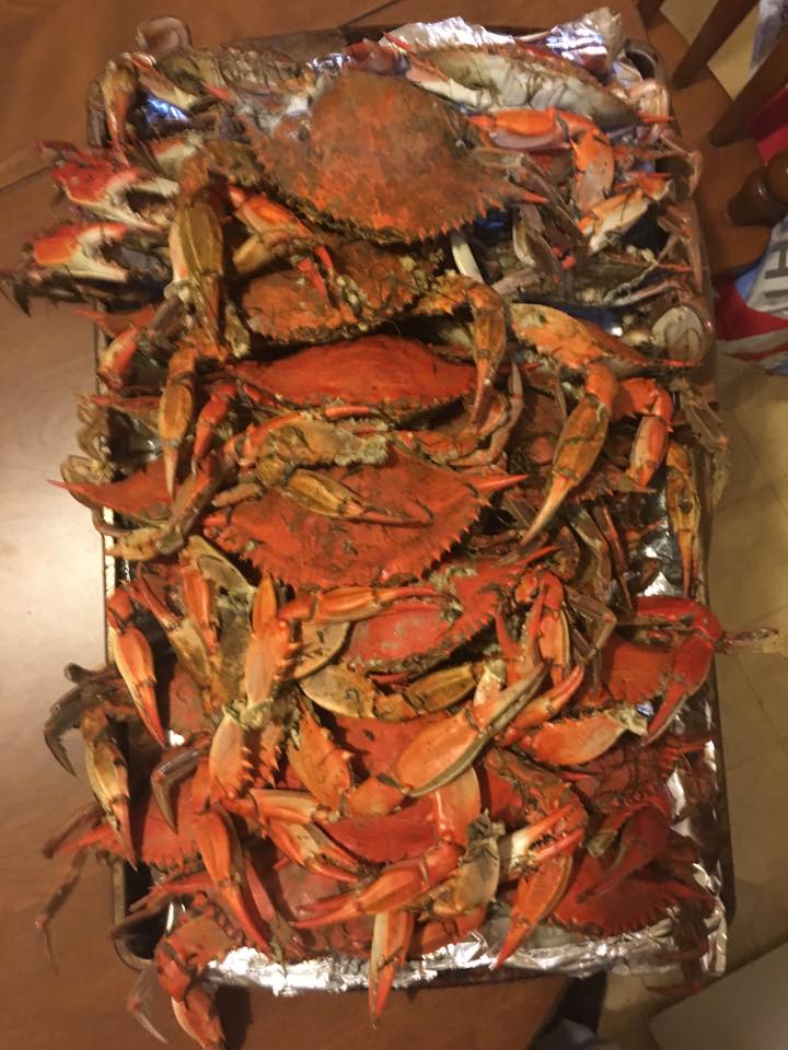 Steamed blue claw crabs .. Wayne Rickrode