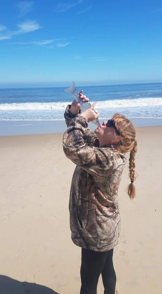 fish kiss, delaware surf fishing, cape henlopen state park, sussex county, herring point