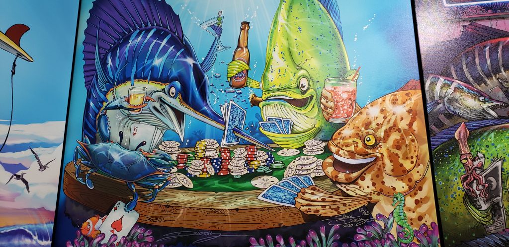 steve diossy, marine artist, atlantic city boat show, new jersey, florida, jupiter