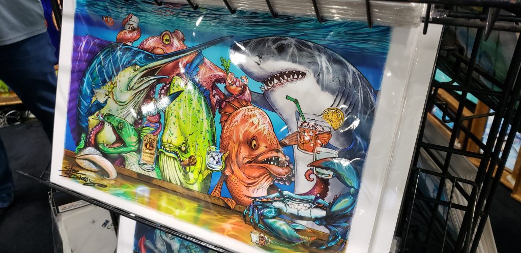 steve diossy, marine artist, atlantic city boat show, new jersey, florida, jupiter
