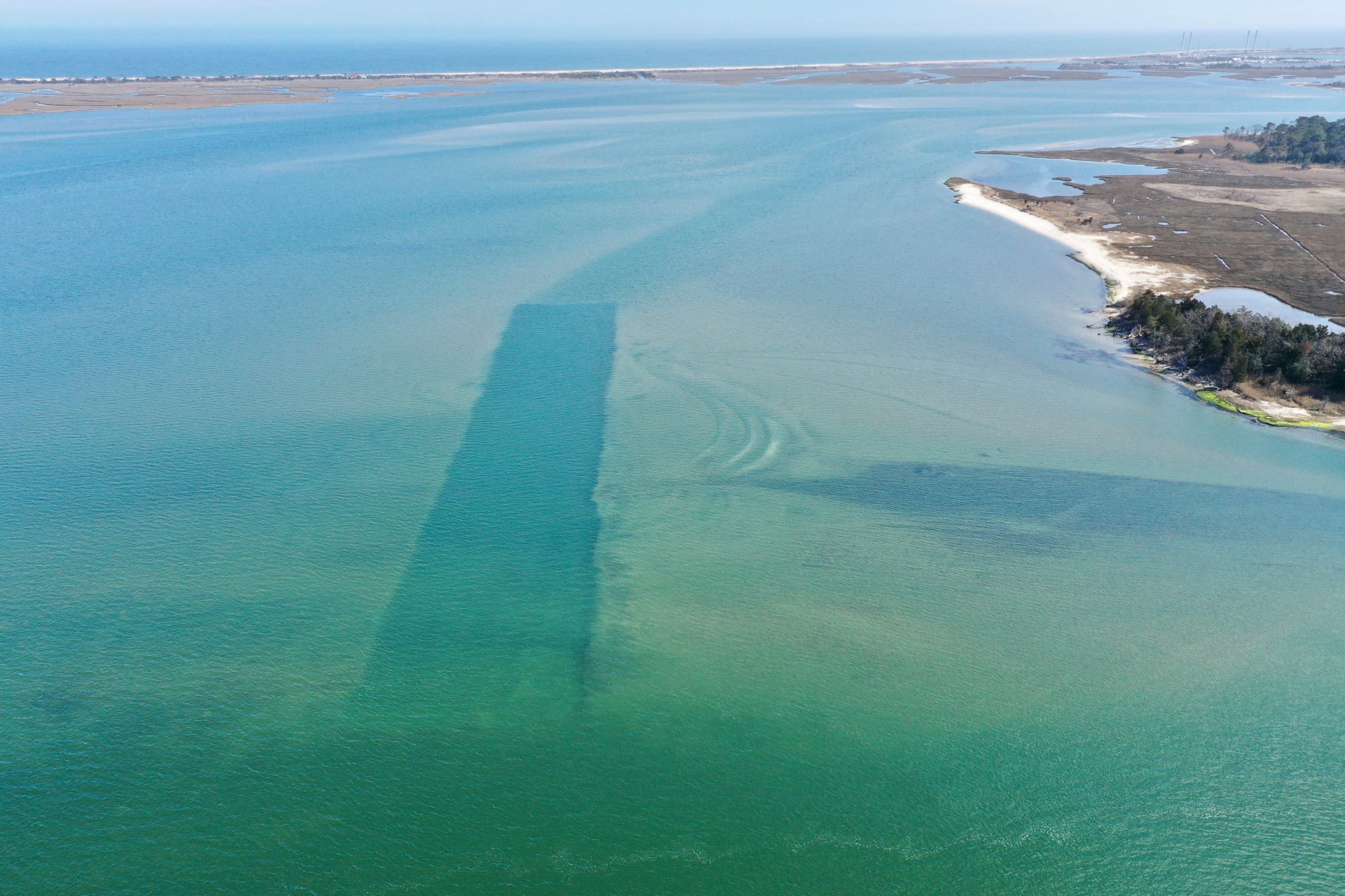 Bakers channel dredged to the existing channel .. Driscoll Drones