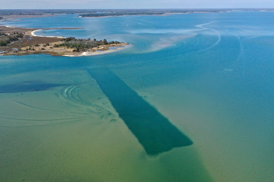 Bakers Channel dredged at the shoaled in area Driscoll Drones