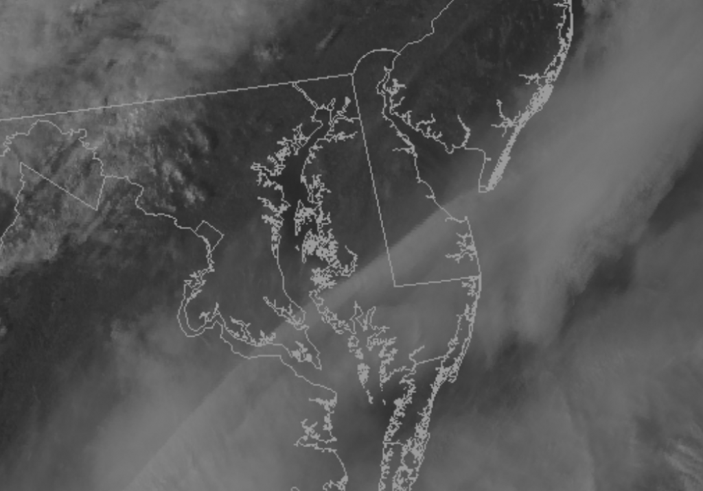 cloud, delmarva, line of clouds in sky, delaware, sussex county, inland bays