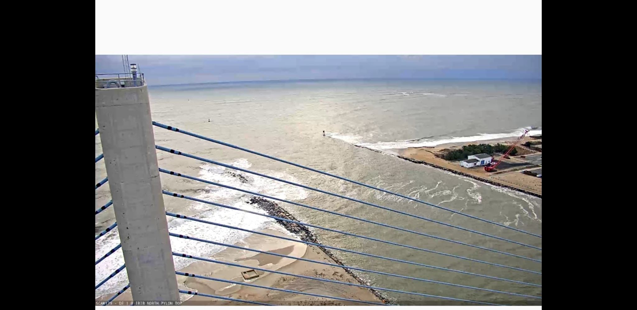 Indian River Inlet as seen form the north tower DelDOT traffic cam