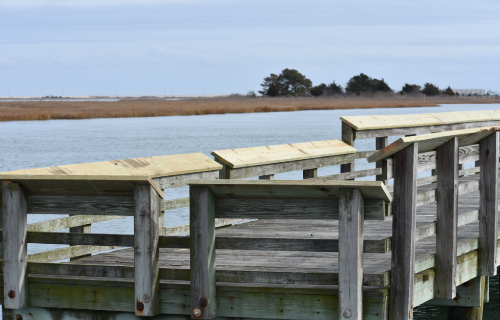 Massey's Landing fishing pier has a new new rail
