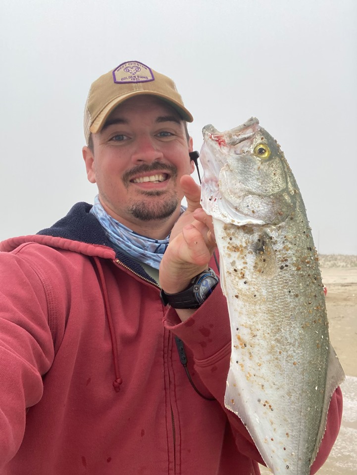 bluefish, lewes beach, delaware, delaware surf fishing, ds custom tackle, modified mullet rig