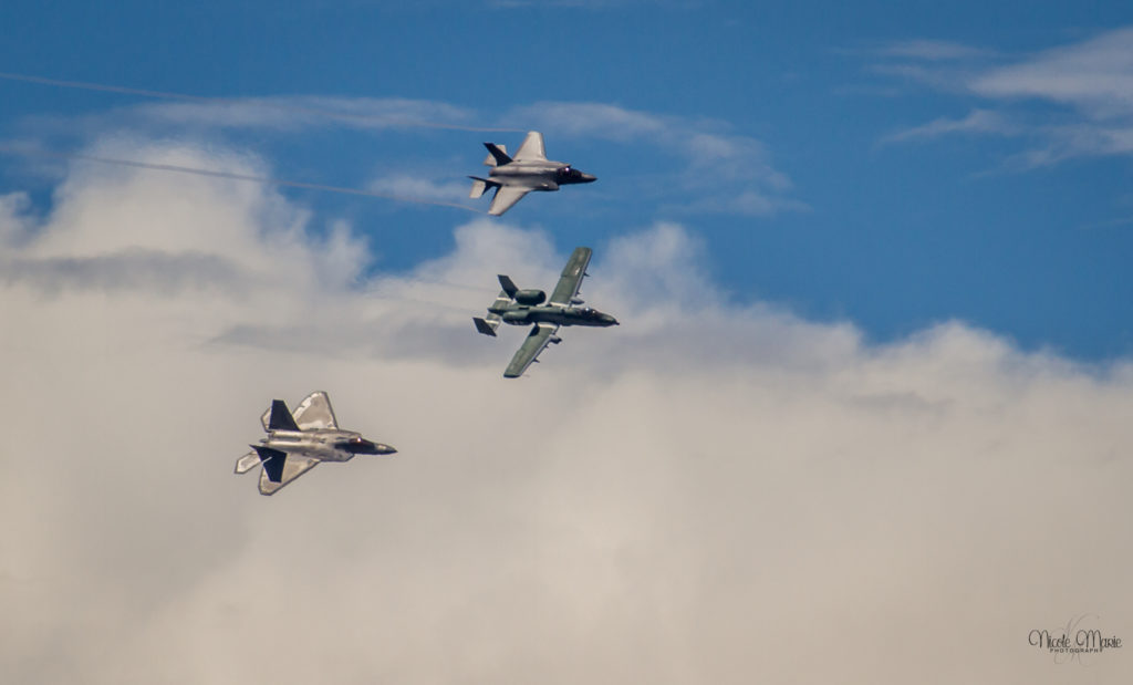 OCMD Airshow, maryland, thunderbirds. A10, F35, F32, F22