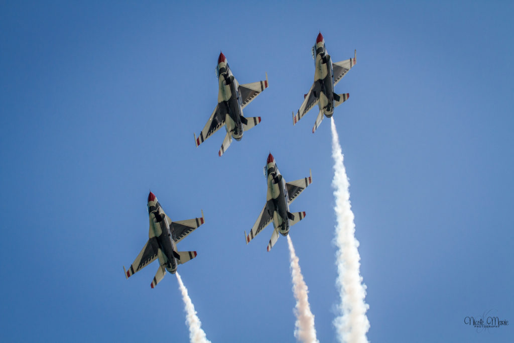 OCMD Airshow, maryland, thunderbirds. A10, F35, F32, F22