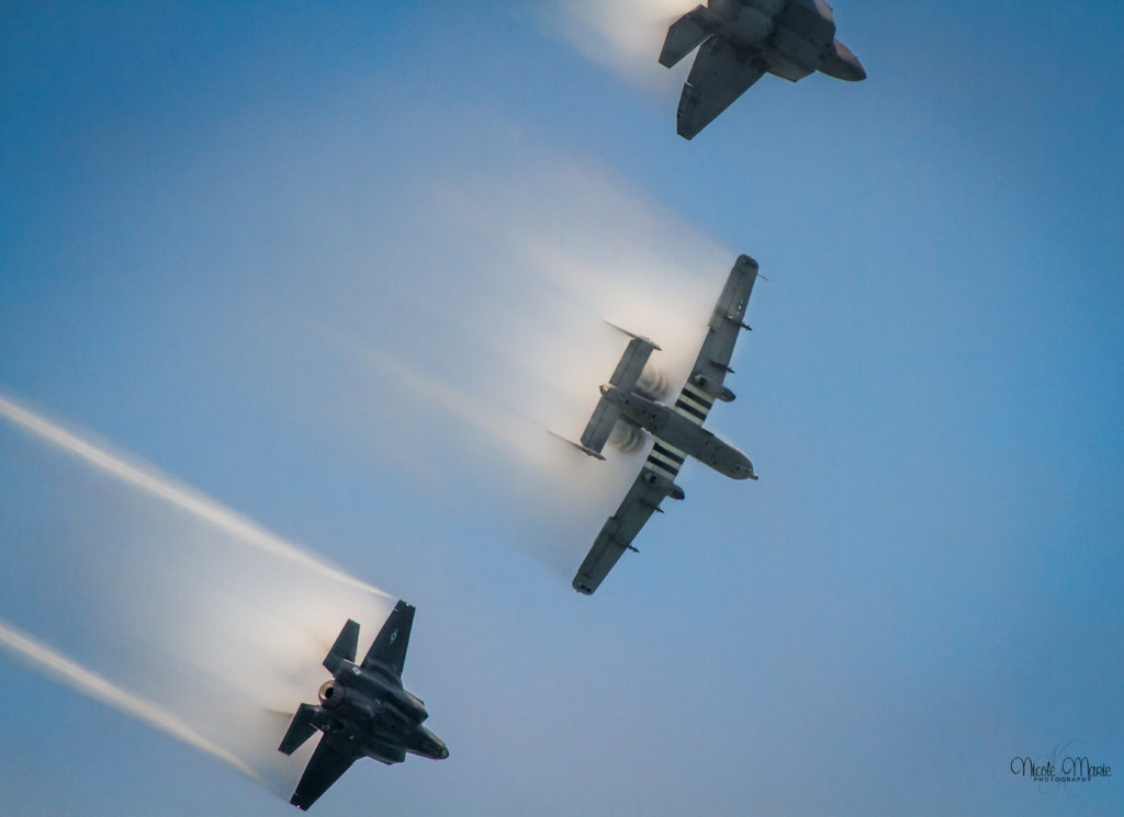OCMD Airshow, maryland, thunderbirds. A10, F35, F32, F22