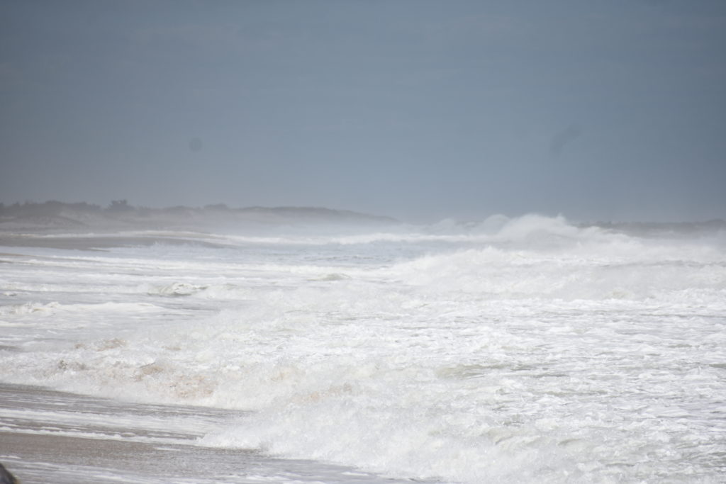 Delaware seashore state park, delaware surf fishing, indian river inlet, hurricane teddy storm surge, metal detecting, heavy surf, wave action, delmarva beaches, sussex county