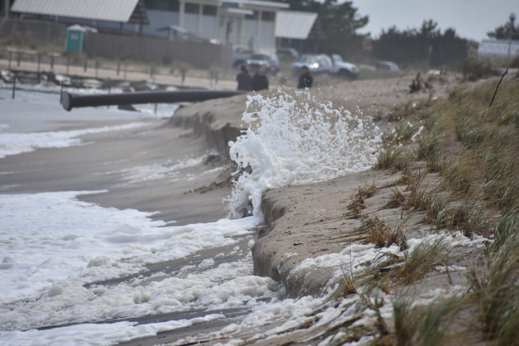 Delaware seashore state park, delaware surf fishing, indian river inlet, hurricane teddy storm surge, metal detecting, heavy surf, wave action, delmarva beaches, sussex county
