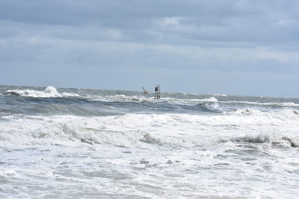 Delaware seashore state park, delaware surf fishing, indian river inlet, hurricane teddy storm surge, metal detecting, heavy surf, wave action, delmarva beaches, sussex county