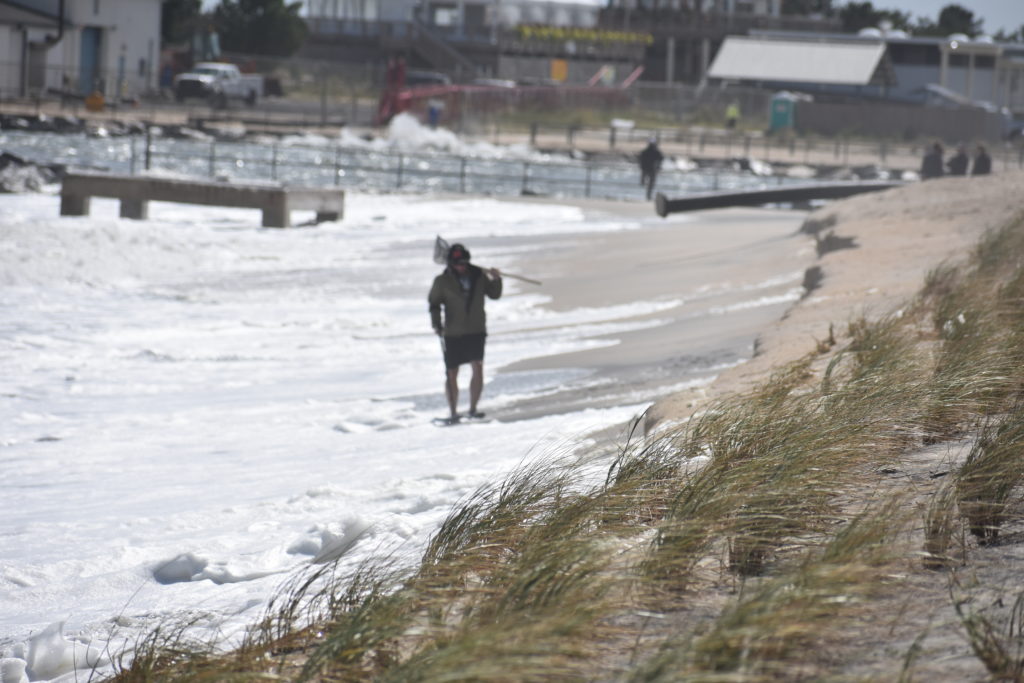 Delaware seashore state park, delaware surf fishing, indian river inlet, hurricane teddy storm surge, metal detecting, heavy surf, wave action, delmarva beaches, sussex county