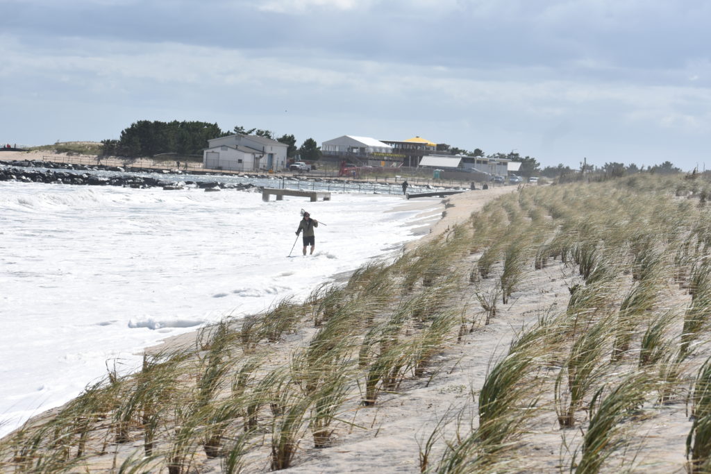 Delaware seashore state park, delaware surf fishing, indian river inlet, hurricane teddy storm surge, metal detecting, heavy surf, wave action, delmarva beaches, sussex county