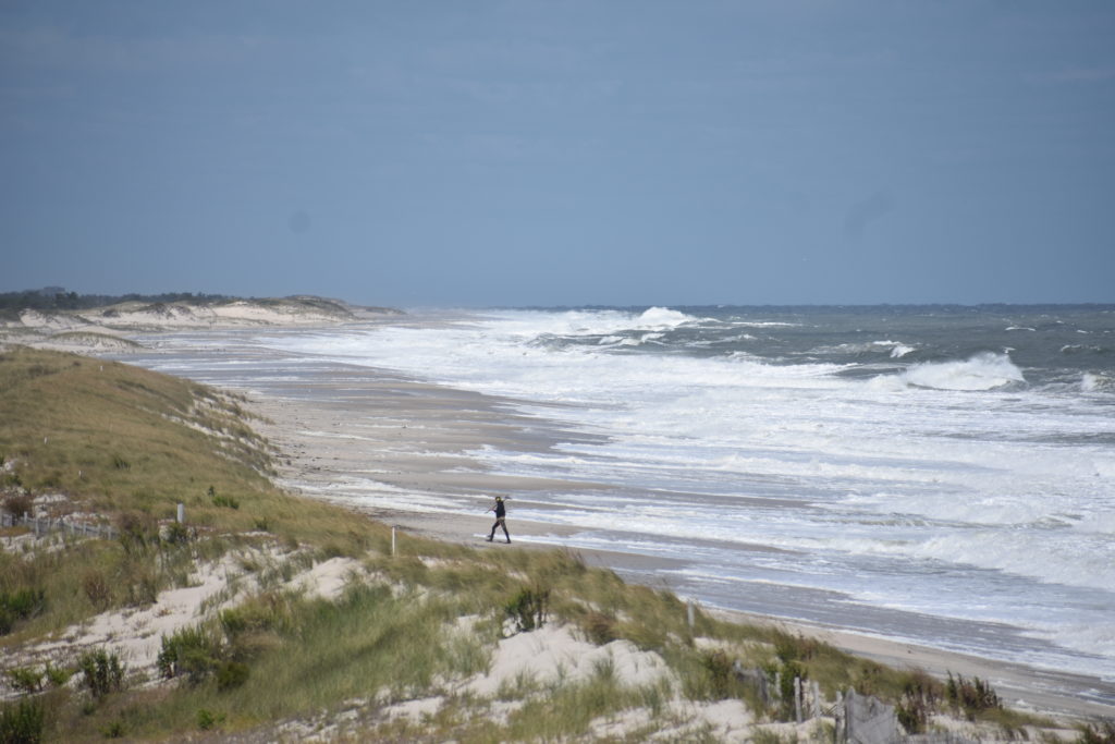Delaware seashore state park, delaware surf fishing, indian river inlet, hurricane teddy storm surge, metal detecting, heavy surf, wave action, delmarva beaches, sussex county