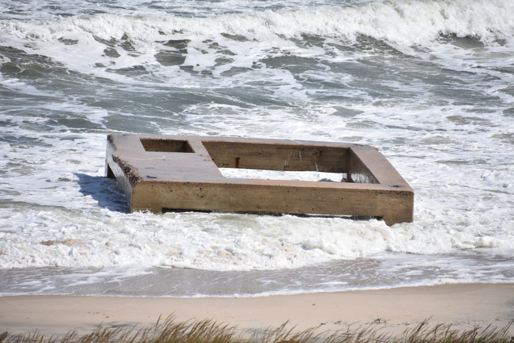 Delaware seashore state park, delaware surf fishing, indian river inlet, hurricane teddy storm surge, metal detecting, heavy surf, wave action, delmarva beaches, sussex county, coast guard tower base,