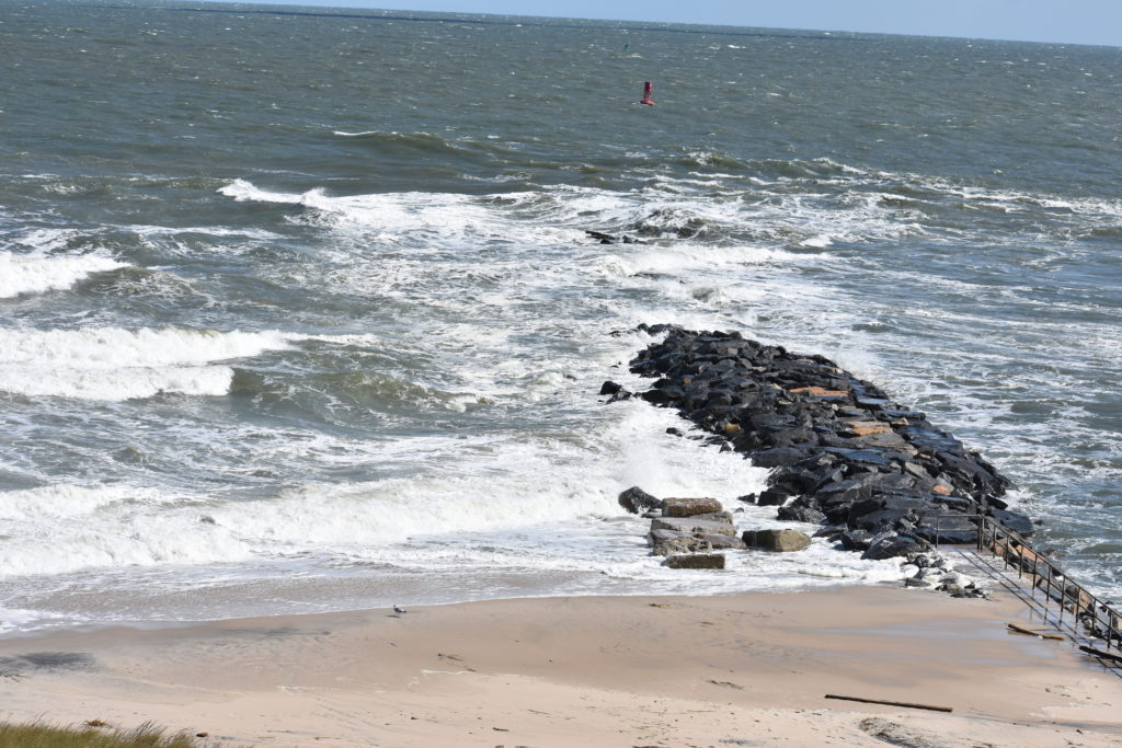 Delaware seashore state park, delaware surf fishing, indian river inlet, hurricane teddy storm surge, metal detecting, heavy surf, wave action, delmarva beaches, sussex county