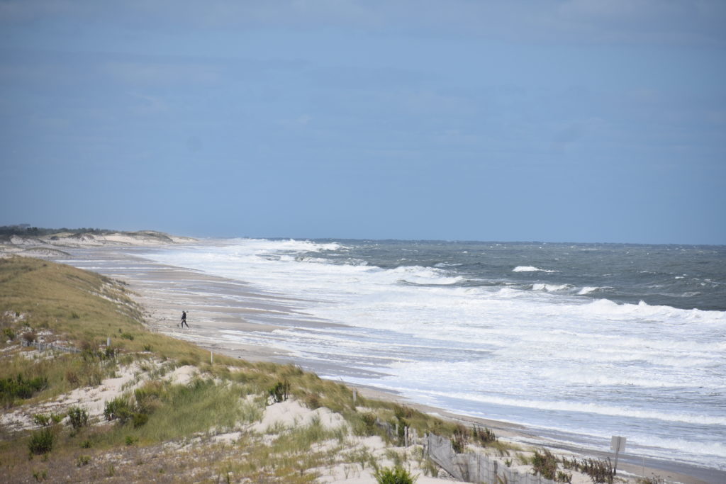 Delaware seashore state park, delaware surf fishing, indian river inlet, hurricane teddy storm surge, metal detecting, heavy surf, wave action, delmarva beaches, sussex county