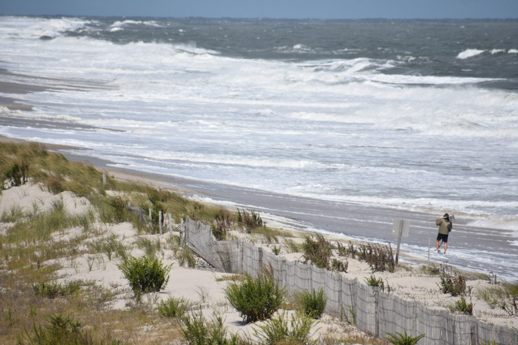 Delaware seashore state park, delaware surf fishing, indian river inlet, hurricane teddy storm surge, metal detecting, heavy surf, wave action, delmarva beaches, sussex county