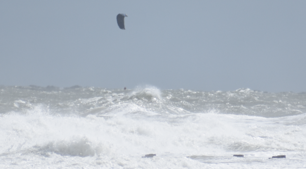 Rehoboth beach, hurricane teddy storm surge, kite boarder, huge waves, big surf, delaware surf fishing