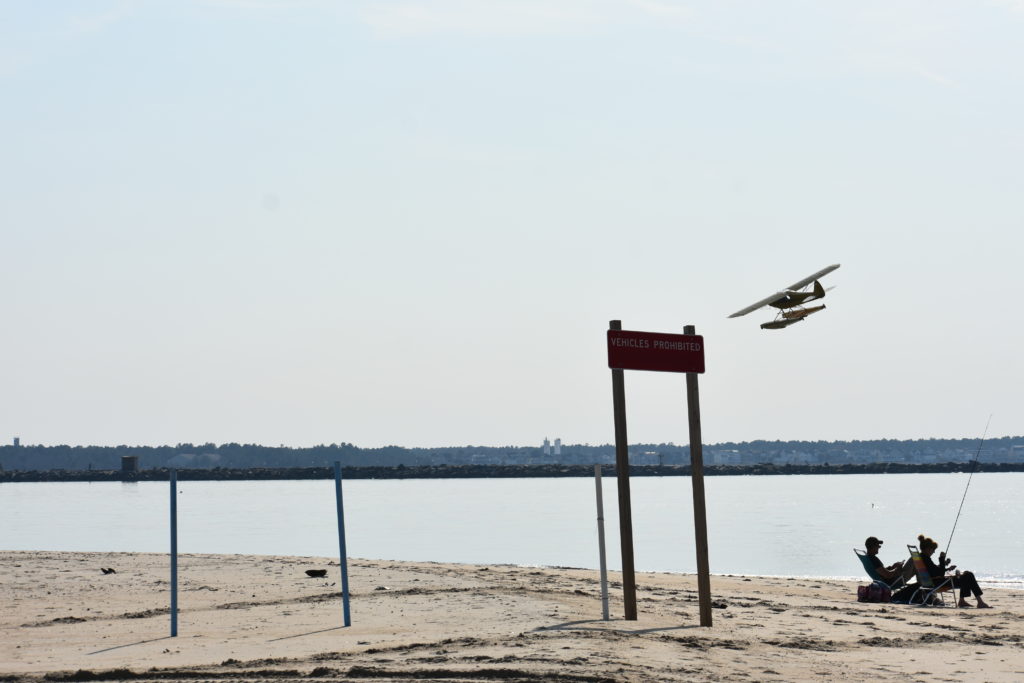 sea plane, delaware, sussex county, cape henlopen state park, delaware surf fishing