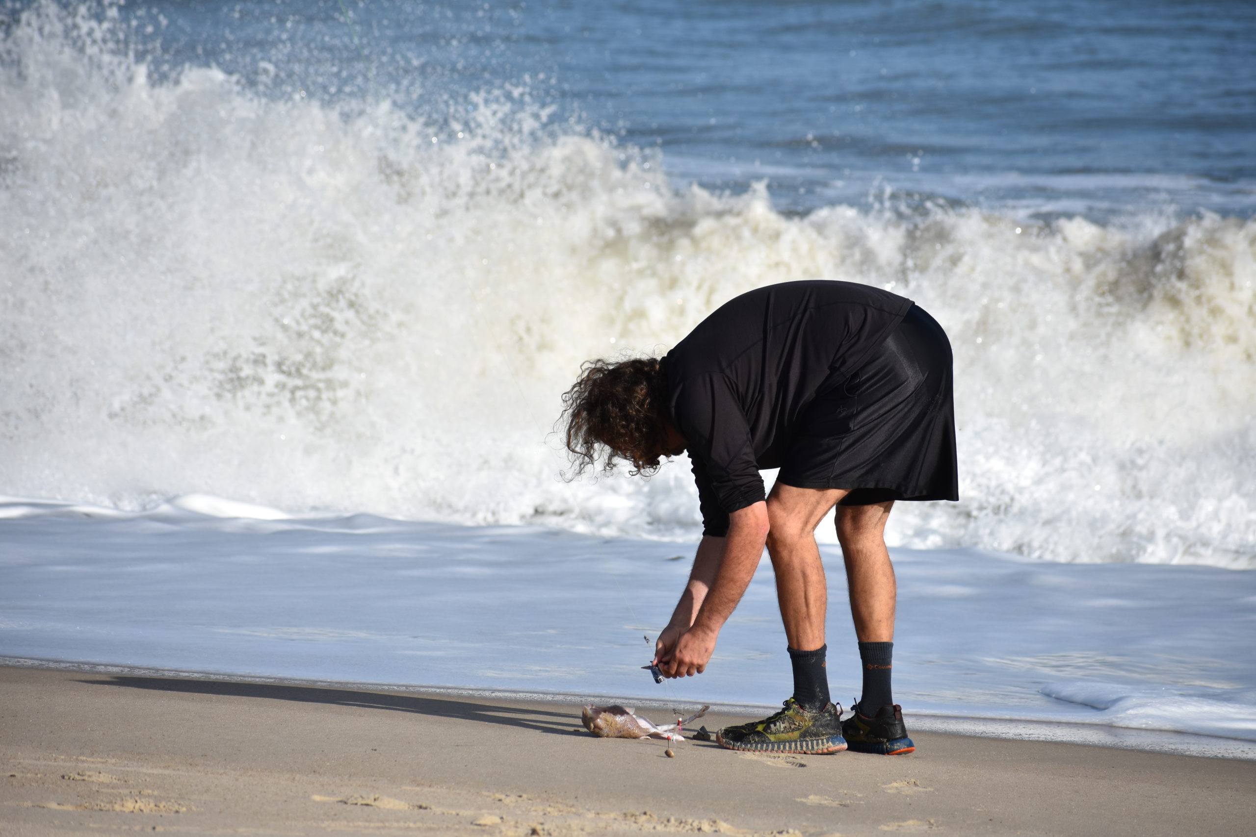 skate, delaware surf fishing, conquest beach, scavengers, trash fish