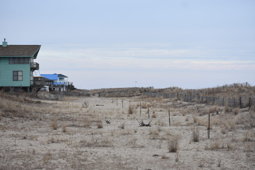 nor'easter damage, beach erosion, broadkill beach, delaware bay beach, delaware surf fishing