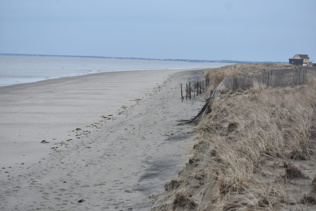 nor'easter damage, beach erosion, broadkill beach, delaware bay beach, delaware surf fishing