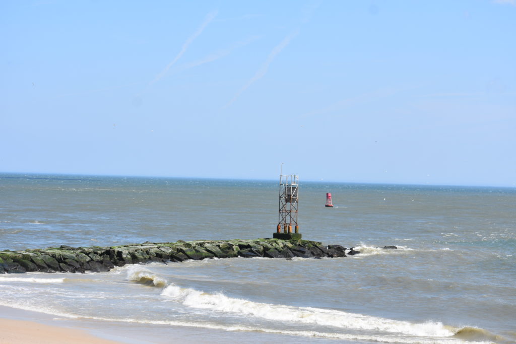 indian river inlet, south jetty, beach conditions, delaware surf fishing