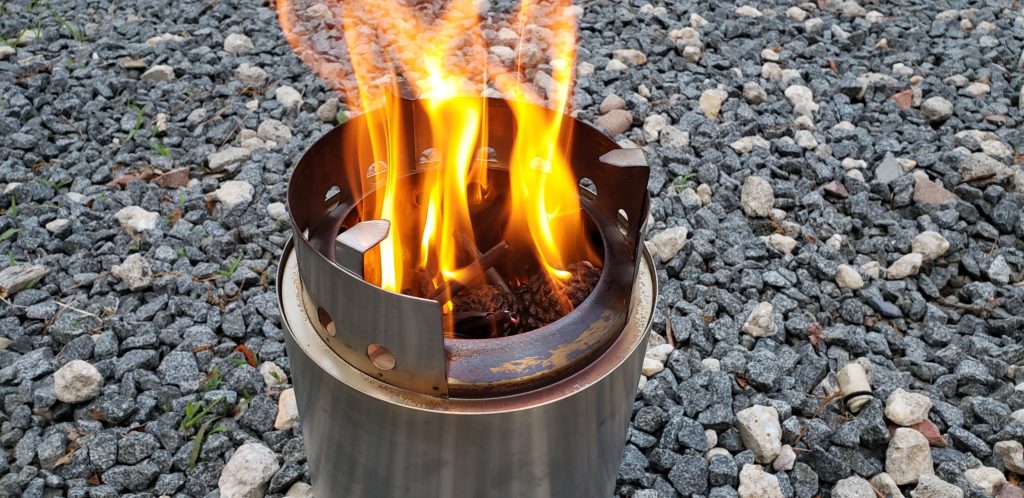 solo stove,, beach fire, delaware surf fishing