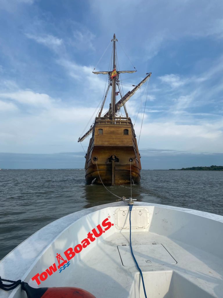 nao Santa Maria replica, towboat us, delaware city marina, delaware surf fishing , 1492, Christopher Columbus