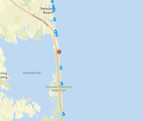 water advisory, Delaware beaches, Delaware seashore state park