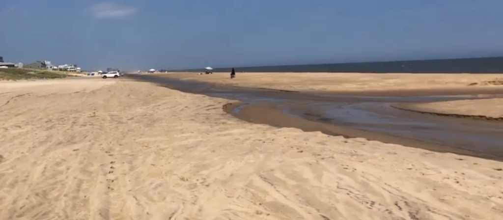 fenwick island, cut run out, delaware surf fishnig, fenwick island state park, drive on flooded beaches, swale, tide pools,