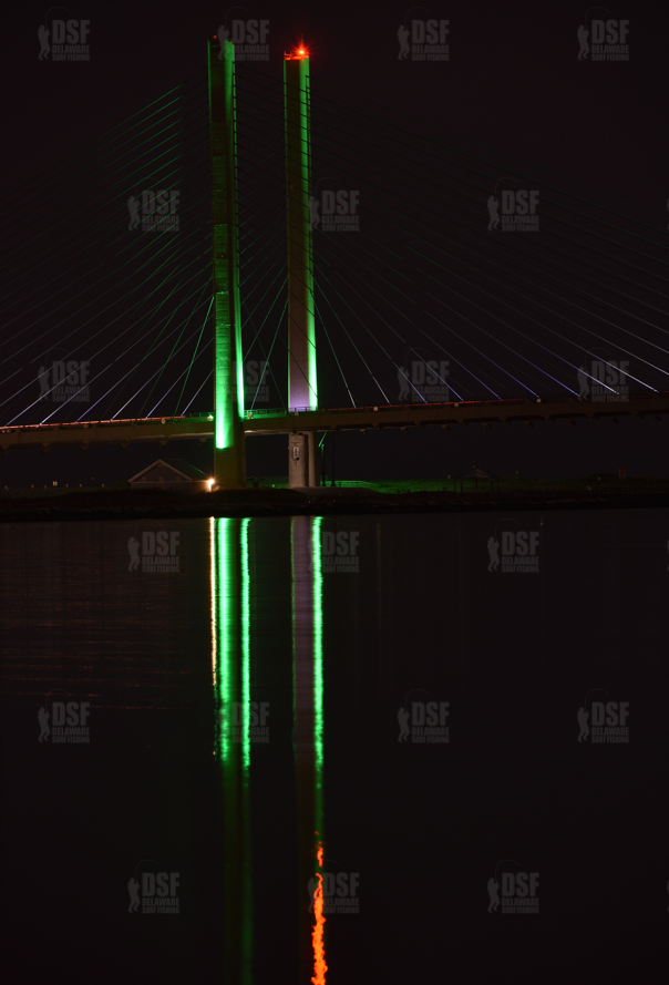 Indian river inlet bridge lights, green lights, route 1, coastal highway