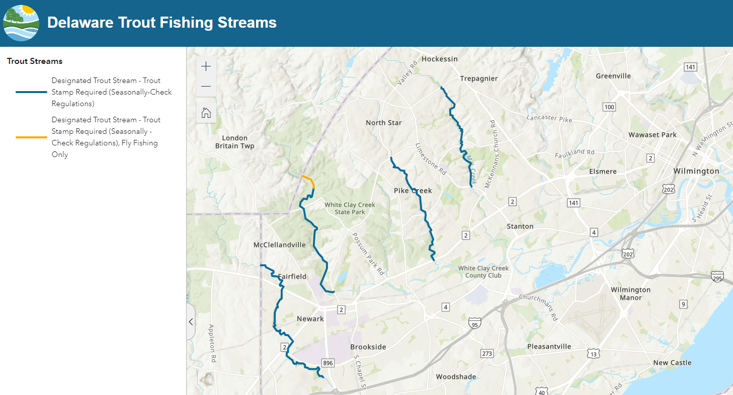 trout stream map